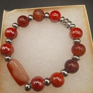 BEAUTIFUL HANDMADE POLISHED NATURAL GEMSTONE BRACELET
